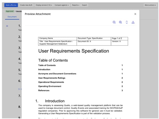 Document attachment preview