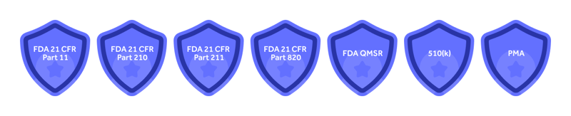 FDA compliance software badges