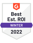 G2 Winter Awards 2022 Best ROI