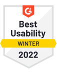 G2 Winter Awards 2022 Best Usability