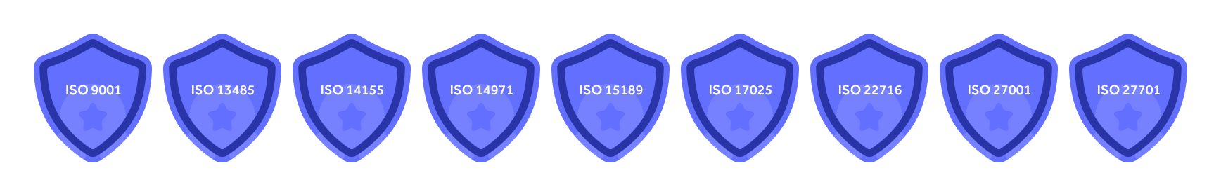 ISO compliance software badges