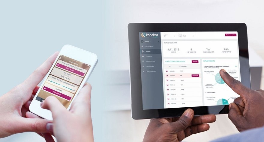 Koneksa wearable clinical trial software