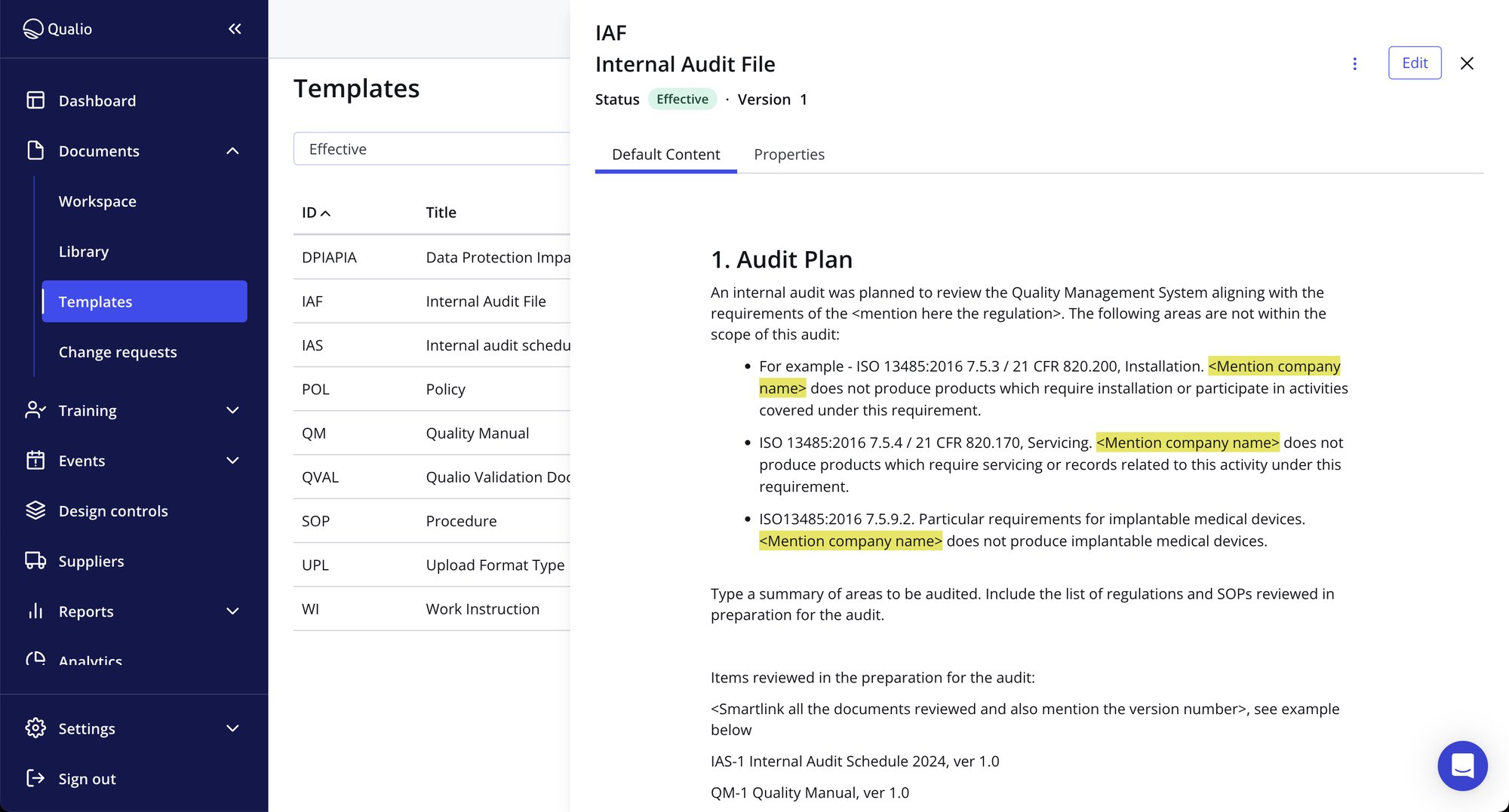 Audit Management Software Solution — Qualio