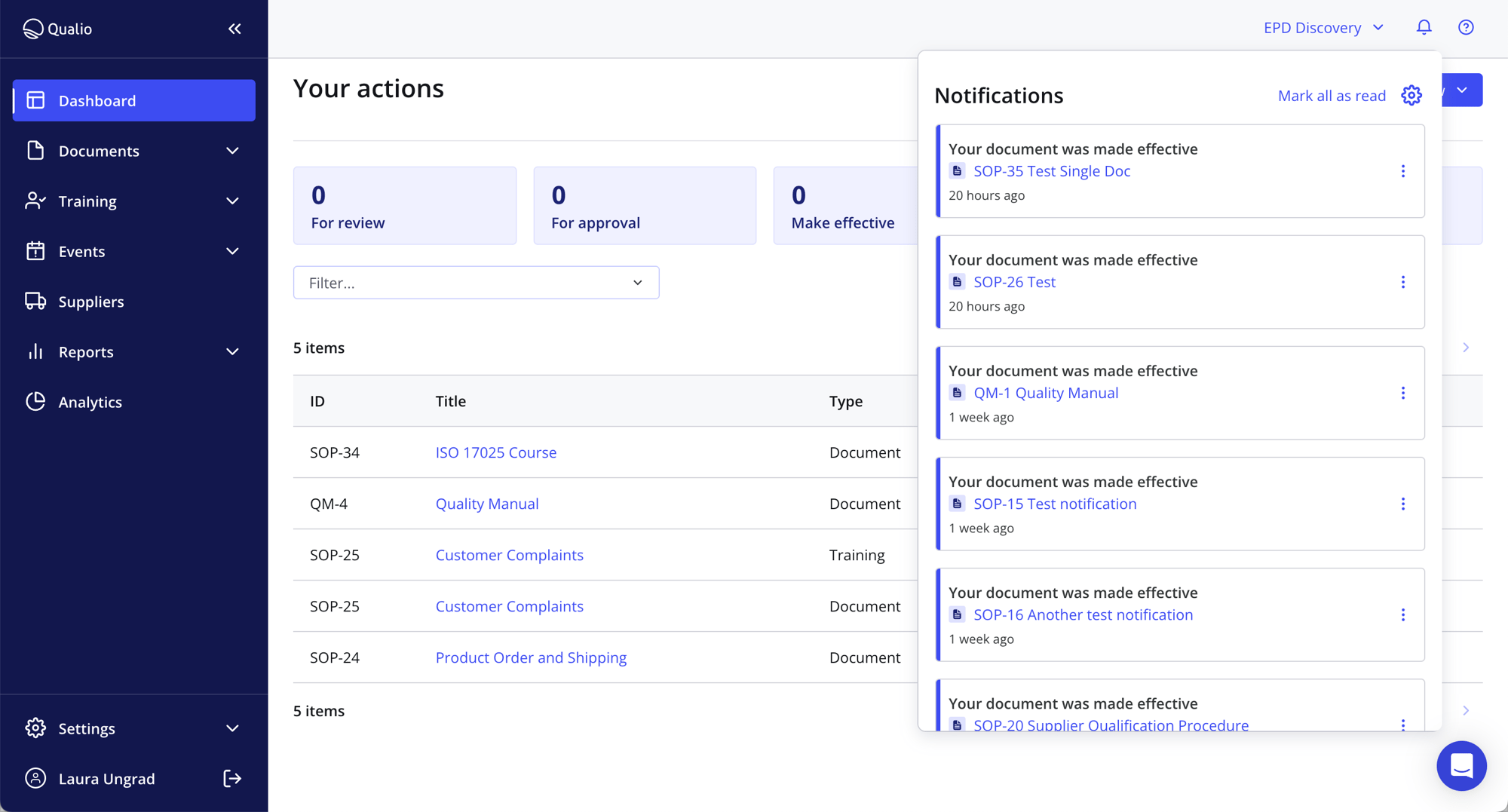 Qualio document editor with live collaboration