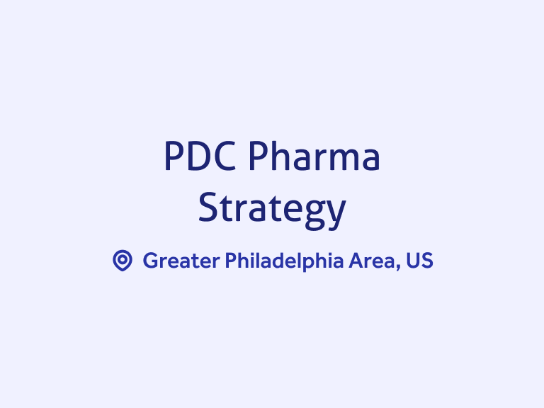 PDC Pharma Strategy