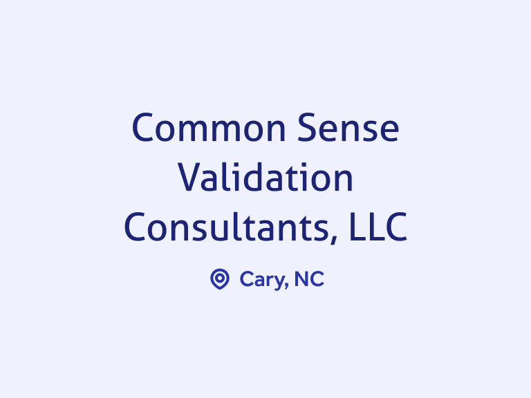 Common Sense Validation Consultants, LLC